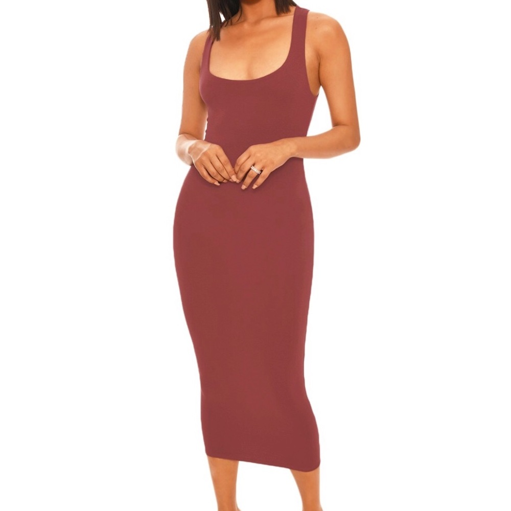 The NW Tank Dress by Naked Wardrobe - Auburn